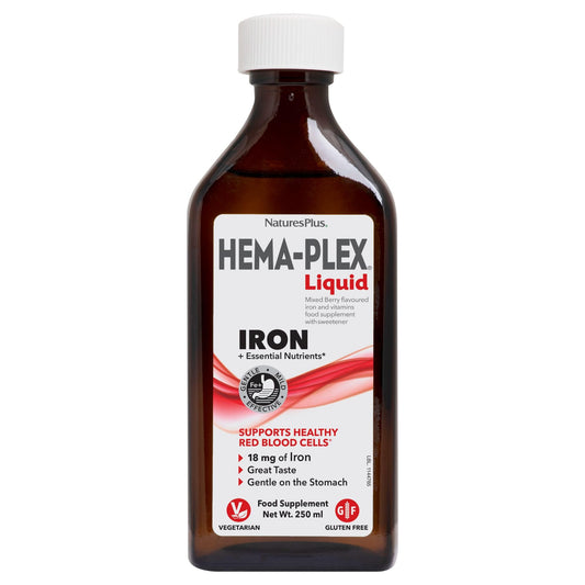 NaturesPlus Hema-Plex Liquid Iron Mixed Berry 8.5 oz bottle