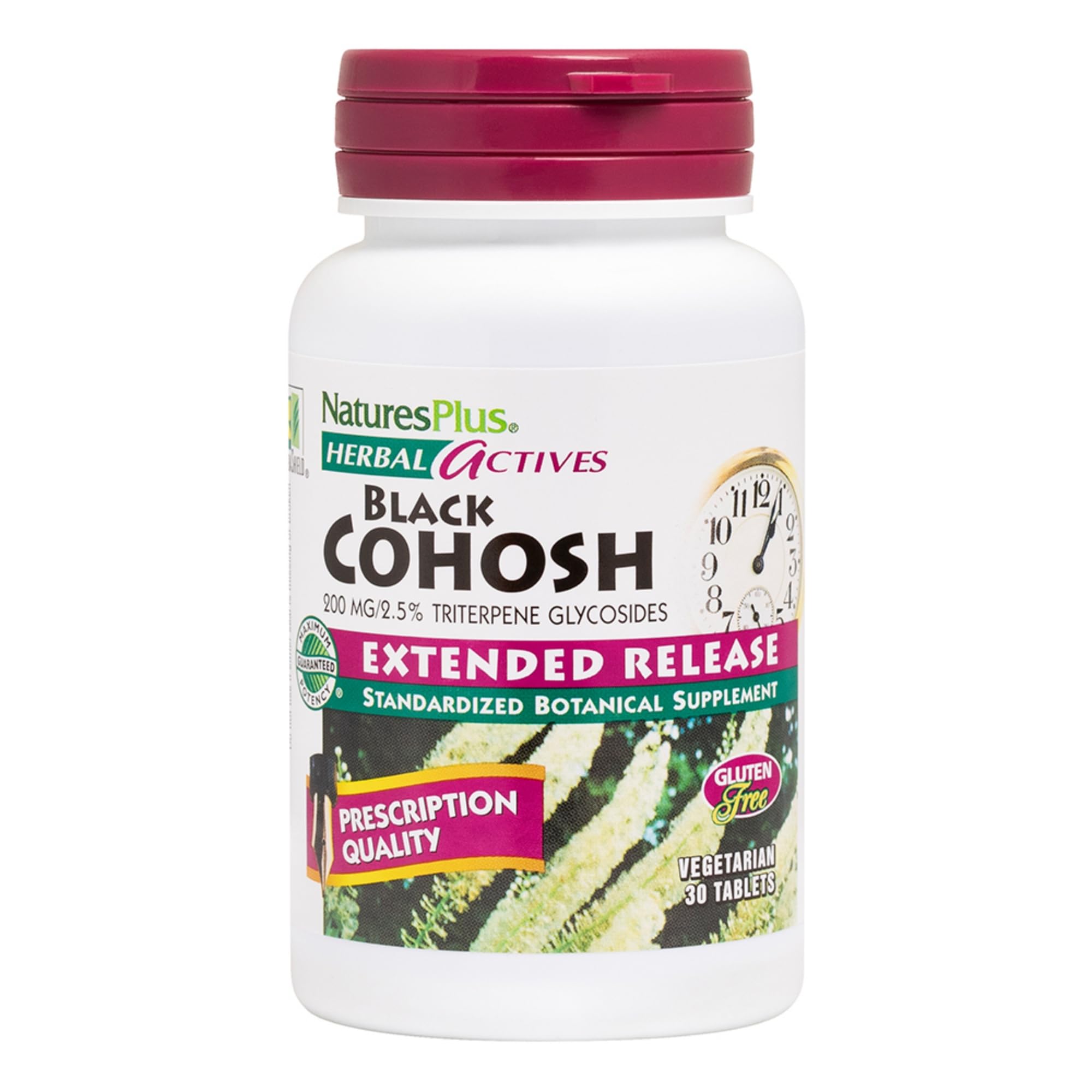 NaturesPlus Herbal Actives Black Cohosh bottle front label