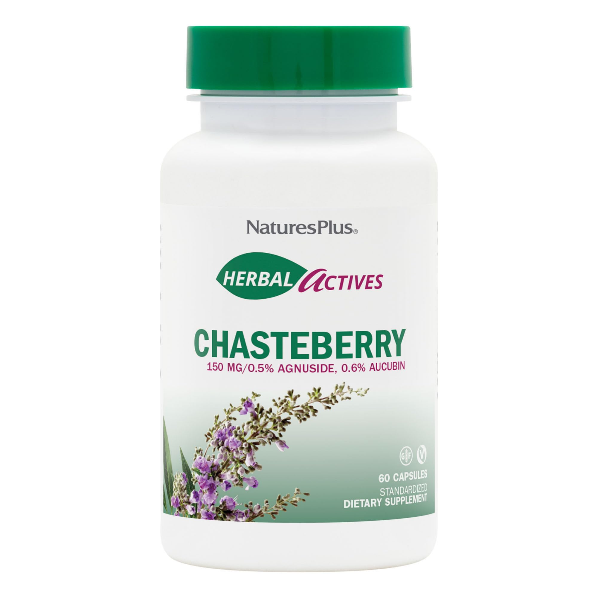 NaturesPlus Herbal Actives Chasteberry bottle front label