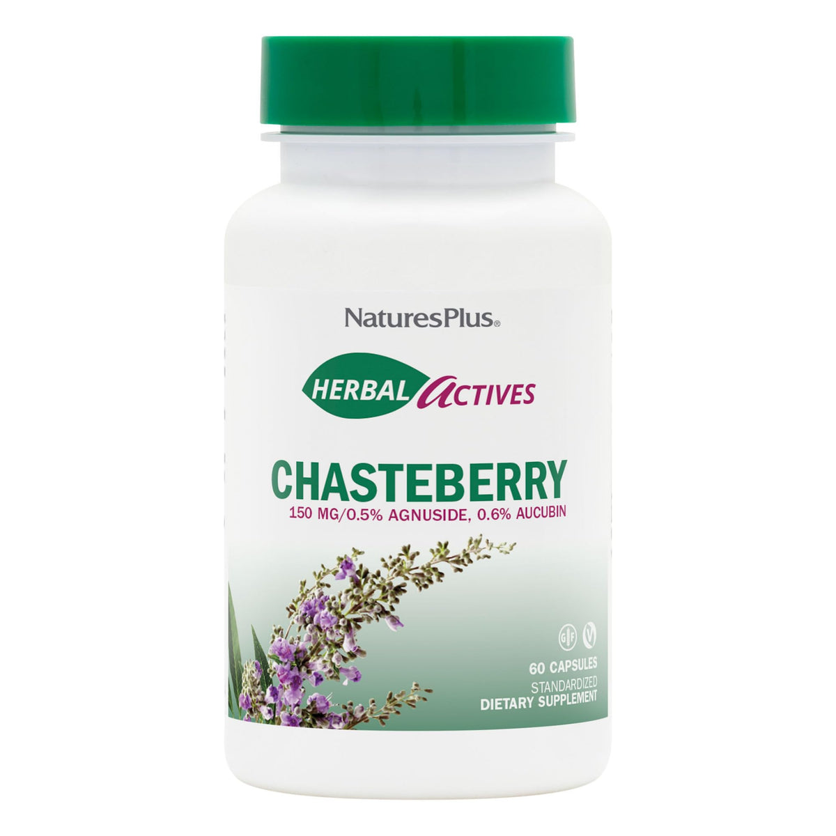 NaturesPlus Herbal Actives Chasteberry bottle front label