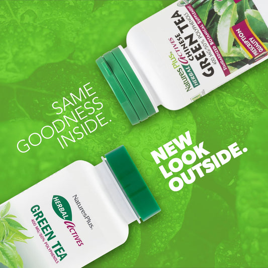 Herbal Actives Green Tea capsules inside bottle