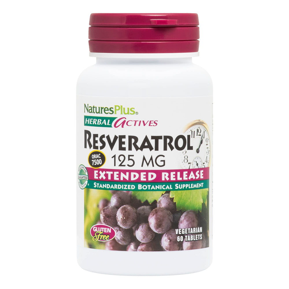 NaturesPlus Herbal Actives Resveratrol Extended Release bottle