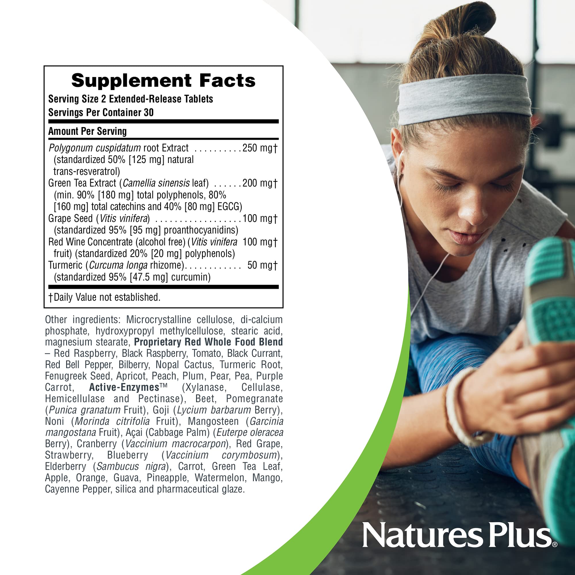 125 mg Resveratrol extended-release tablets in bottle