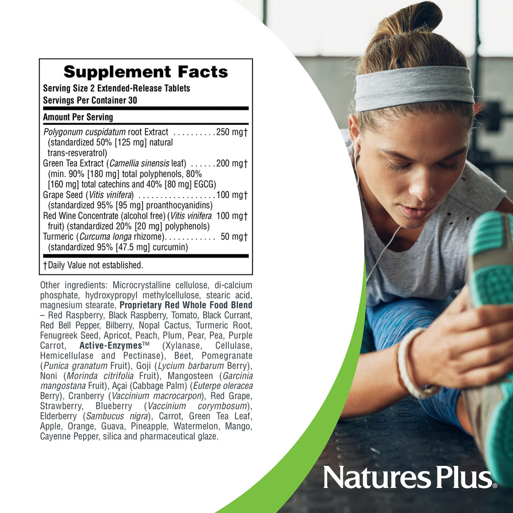 125 mg Resveratrol extended-release tablets in bottle