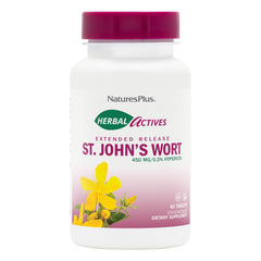 NaturesPlus Herbal Actives St. John’s Wort Extended Release bottle, 60 tablets, pack of 2