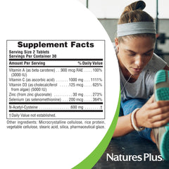 Graphic illustrating the glutathione precursor in the immune boost formula