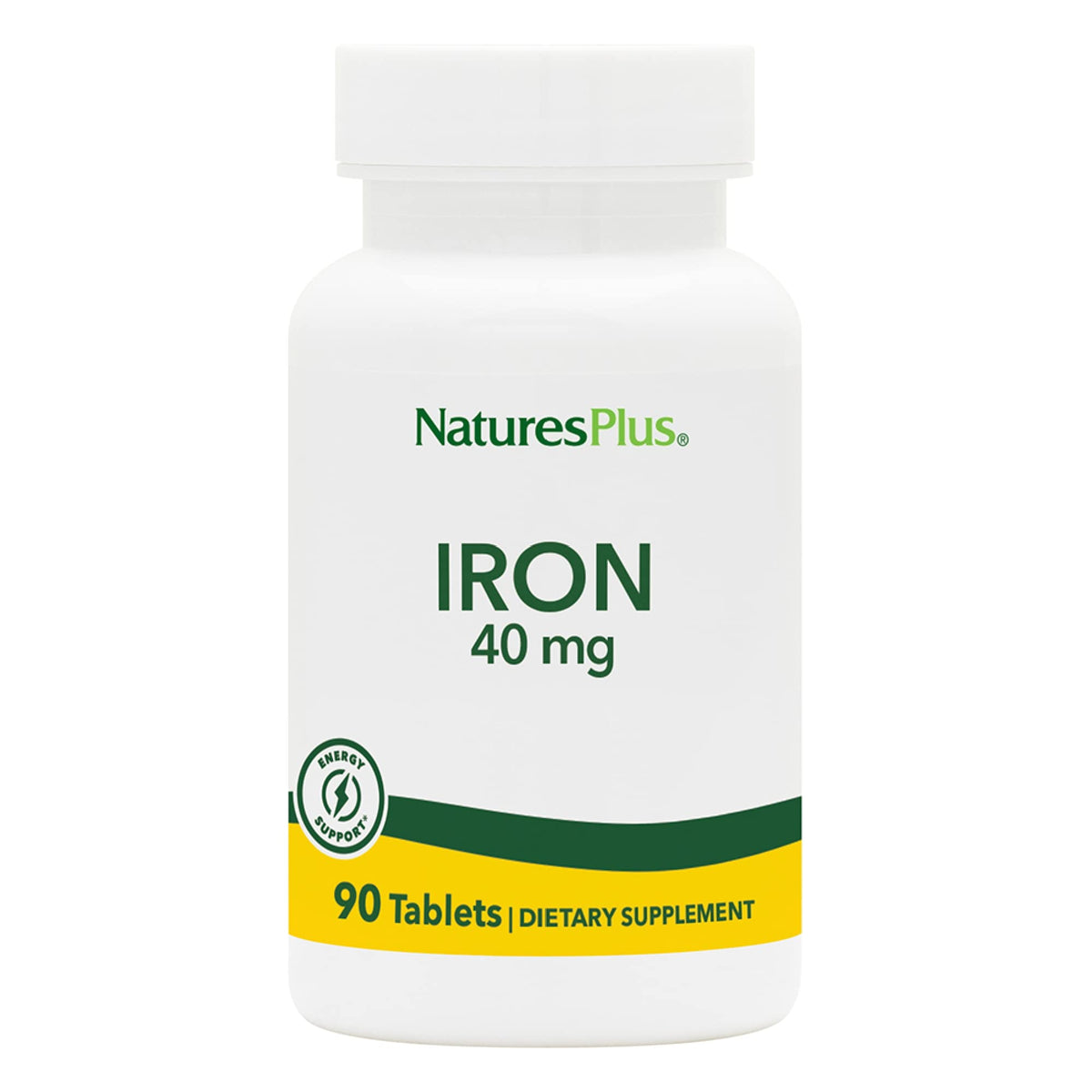 NaturesPlus Iron bottle front label - 90 tablets