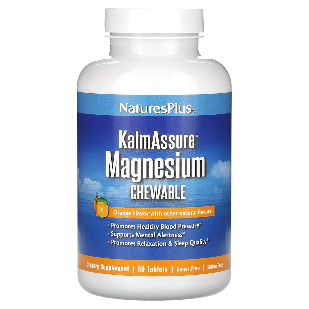 NaturesPlus KalmAssure Magnesium Chewable Orange bottle with 60 tablets