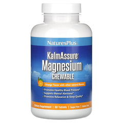 NaturesPlus KalmAssure Magnesium Chewable Orange bottle with 60 tablets