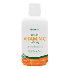 Front view of NaturesPlus Vitamin C Liquid bottle