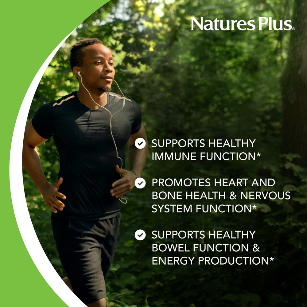 NaturesPlus Magnesium nutrition facts on bottle