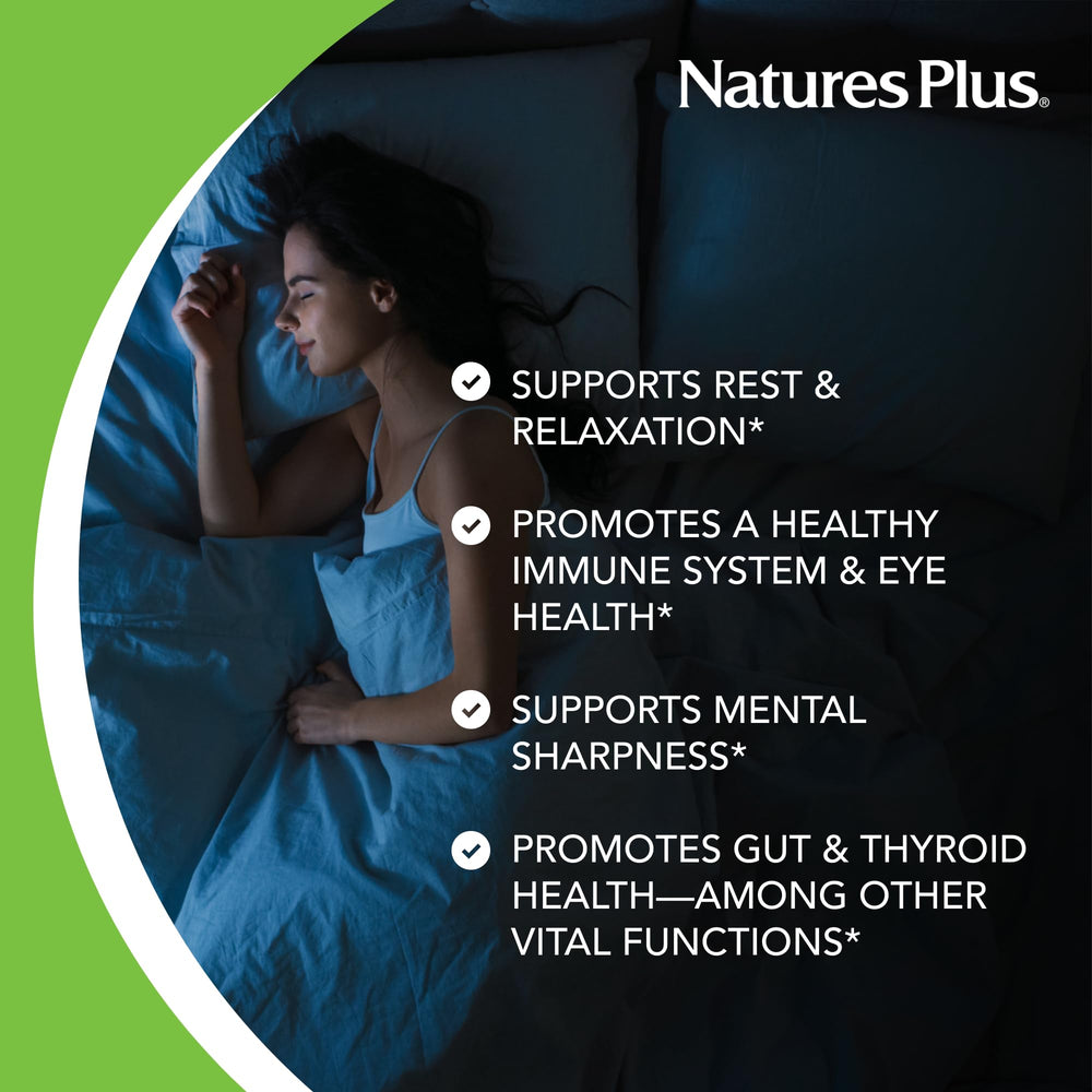 Vegan and gluten-free label on NaturesPlus Melatonin 10 mg