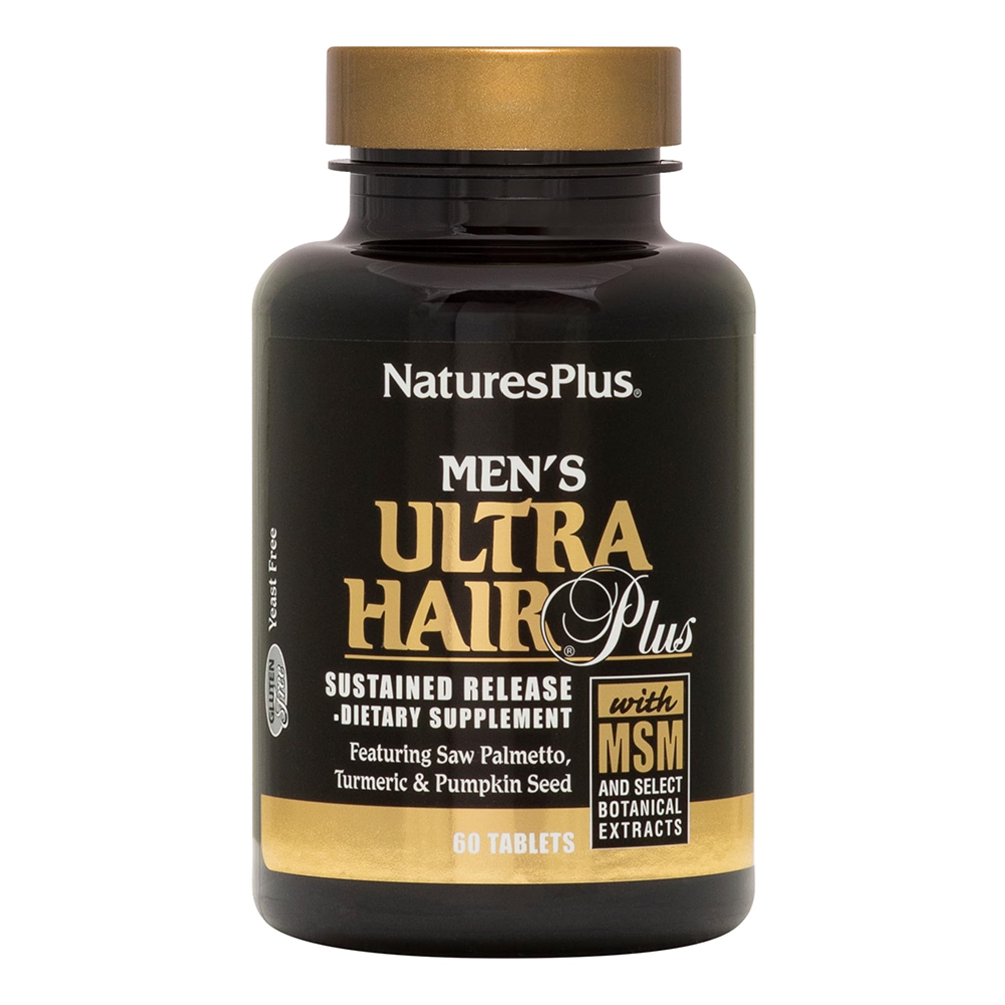 NaturesPlus Men's Ultra Hair Plus bottle with 60 tablets