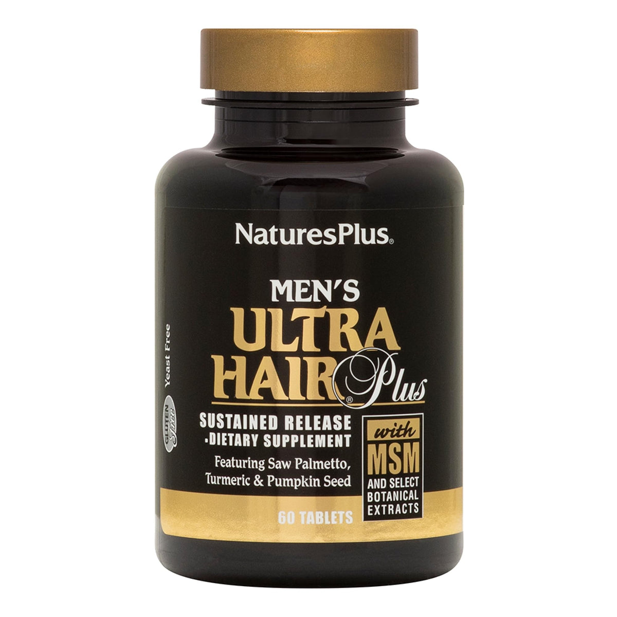 NaturesPlus Men's Ultra Hair Plus bottle with 60 tablets