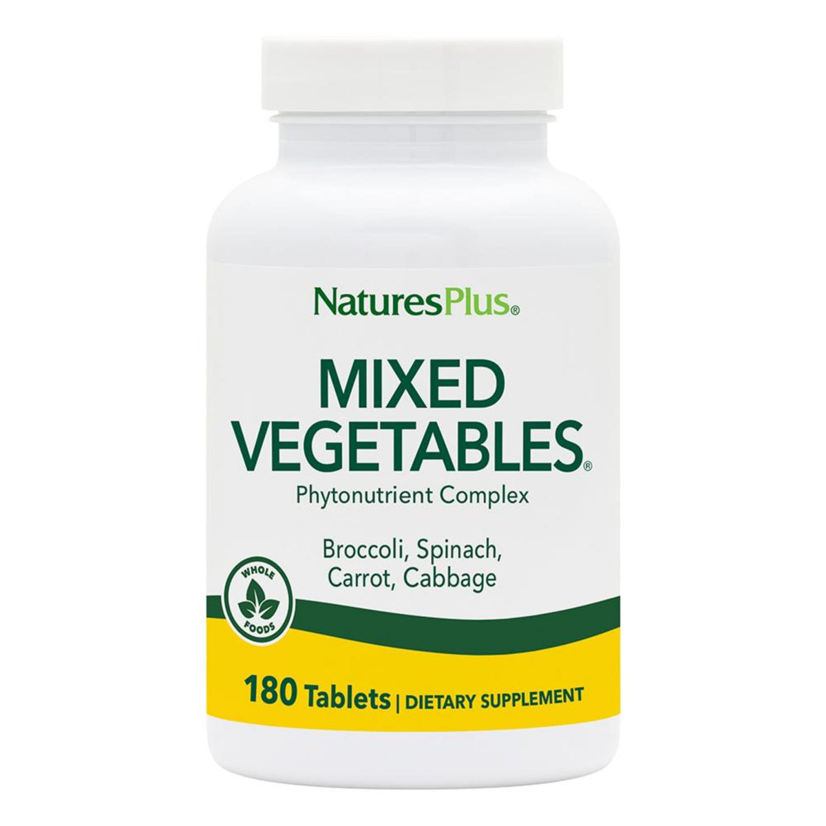 NaturesPlus Mixed Vegetables bottle front