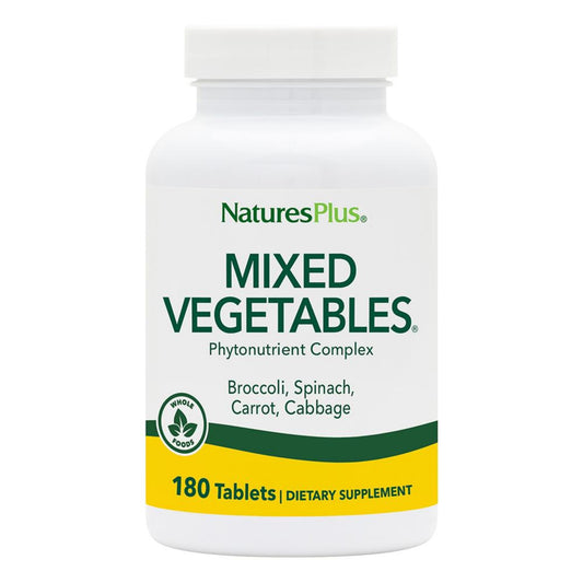 NaturesPlus Mixed Vegetables bottle front