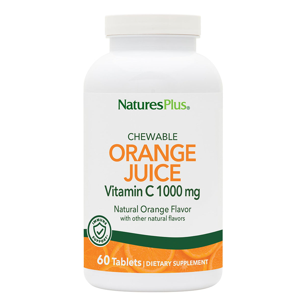 NaturesPlus Orange Juice Vitamin C bottle label