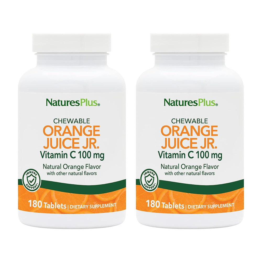 NaturesPlus Orange Juice Jr. vitamin C chewables front bottle