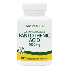 Nature'sPlus Pantothenic Acid sustained-release bottle – 1000 mg per tablet, 60 tablets