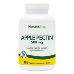 NaturesPlus Pectina de Manzana tableta 500 mg para fibra diaria y apoyo digestivo.