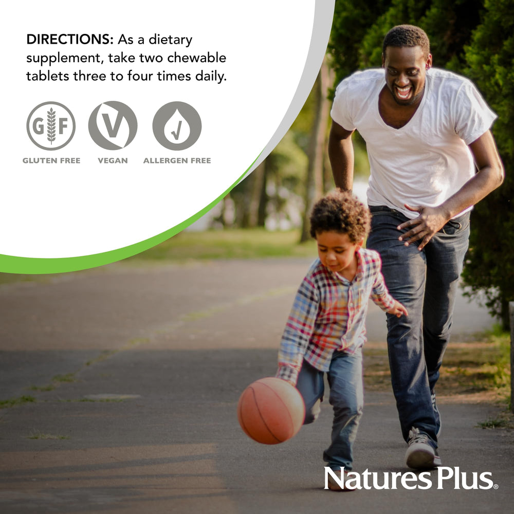 Mixed berry flavored Pedi-Active chewable tablets for kids