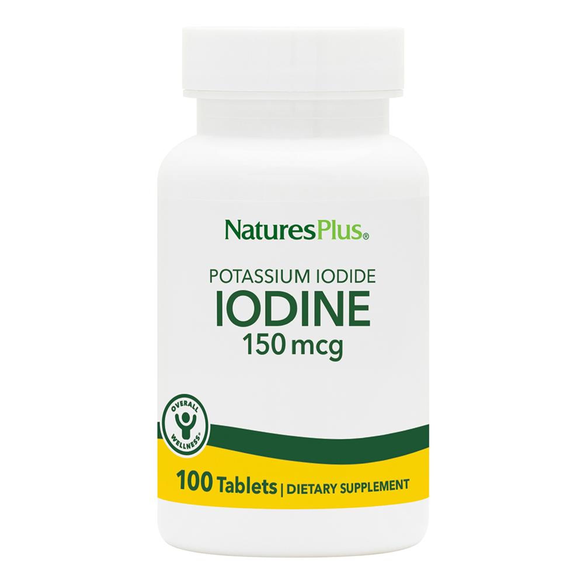 NaturesPlus Potassium Iodide vegan tablets bottle front view