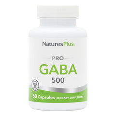 NaturesPlus PRO GABA 500 mg bottle with 60 capsules