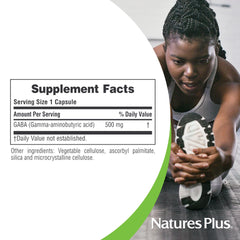 Front view of NaturesPlus PRO GABA bottle on white background