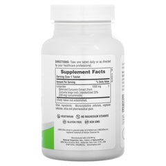 Close-up of NaturesPlus PRO Longvida Curcumin label and tablet information