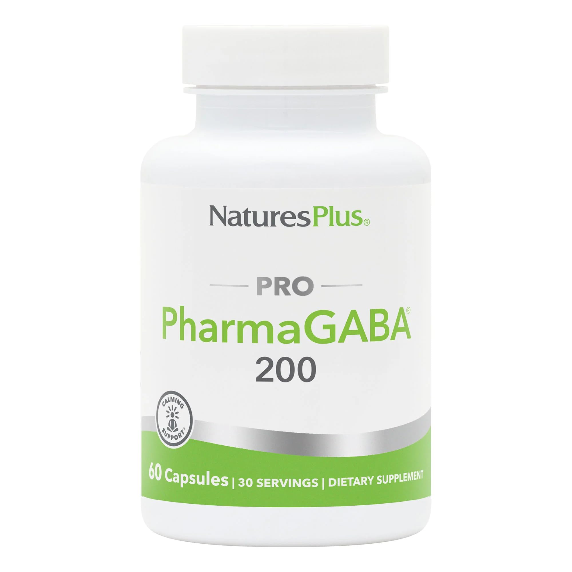 NaturesPlus PRO PharmaGABA 60-capsule bottle front view