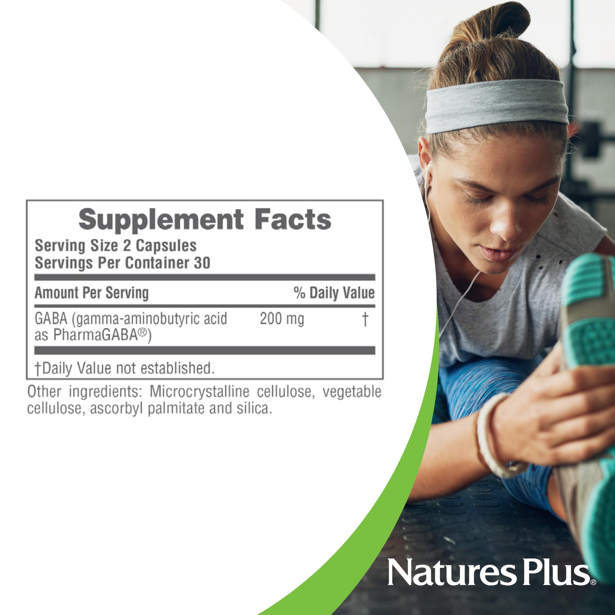 NaturesPlus PRO PharmaGABA bottle label