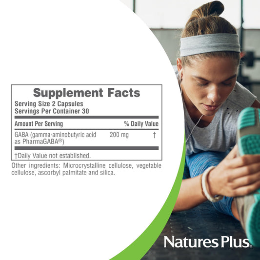 NaturesPlus PRO PharmaGABA bottle label