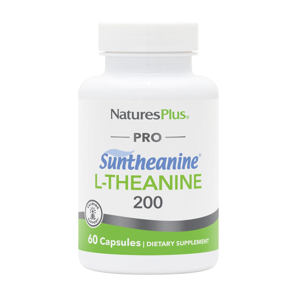 Bottle of NaturesPlus PRO Suntheanine L-Theanine 60 capsules