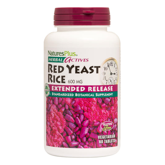 NaturesPlus Herbal Actives Red Yeast Rice Extended Release 600 mg – 60 tablets (pack of 3) packaging