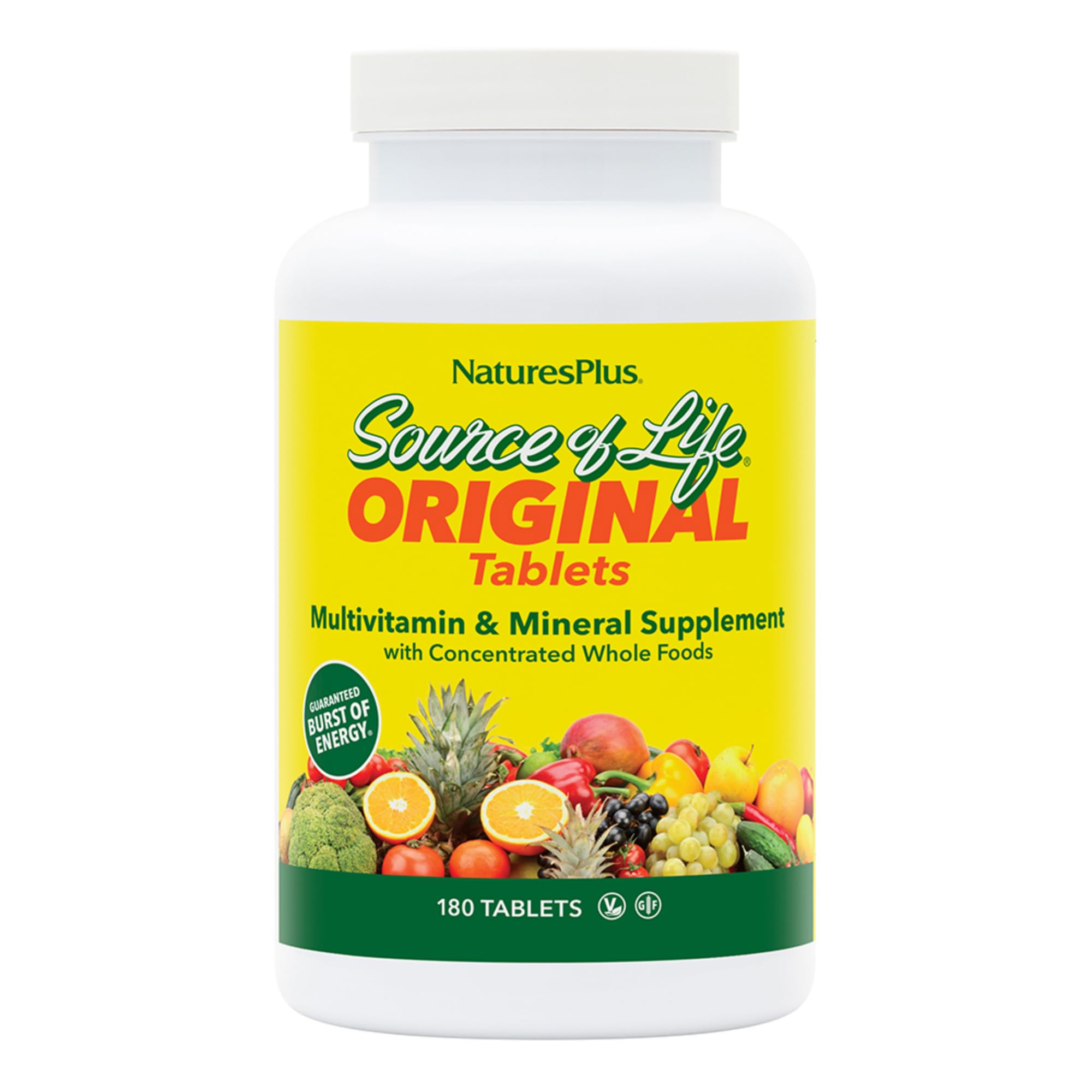 NaturesPlus Source of Life bottle 180 tablets