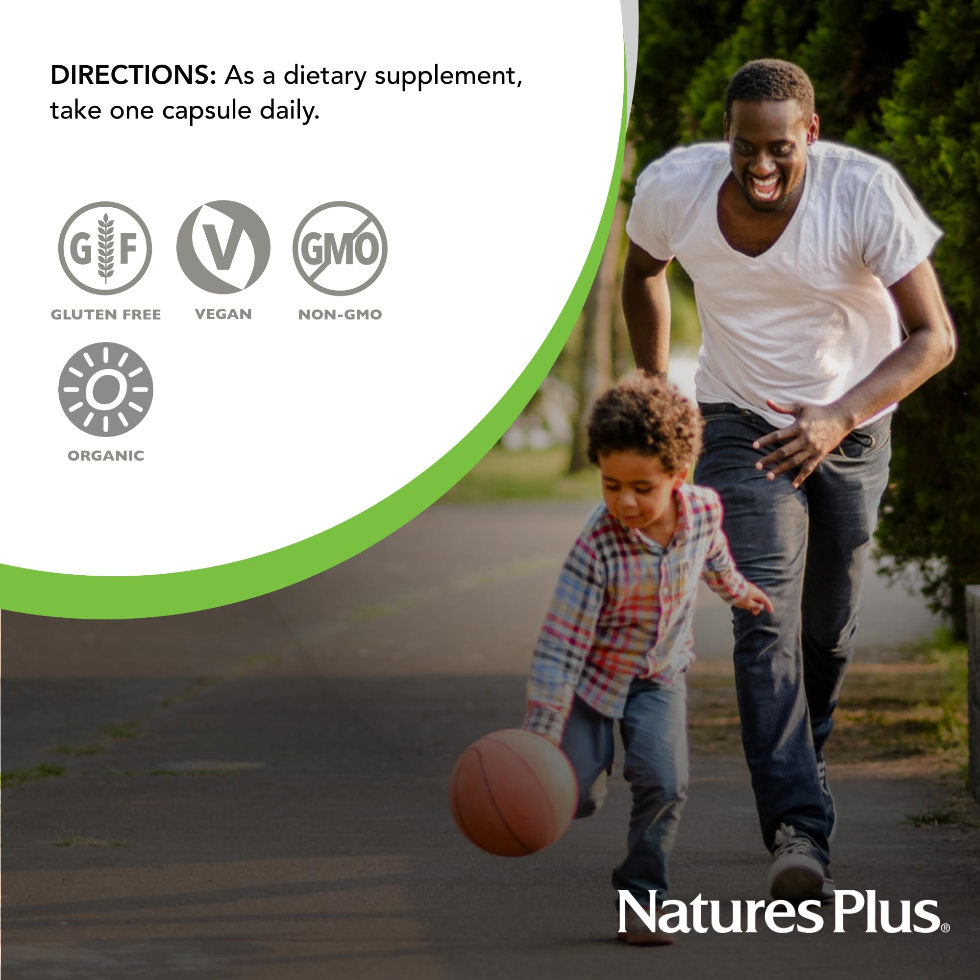30 vegan capsules per bottle of NaturesPlus Source of Life Garden Organic Iron