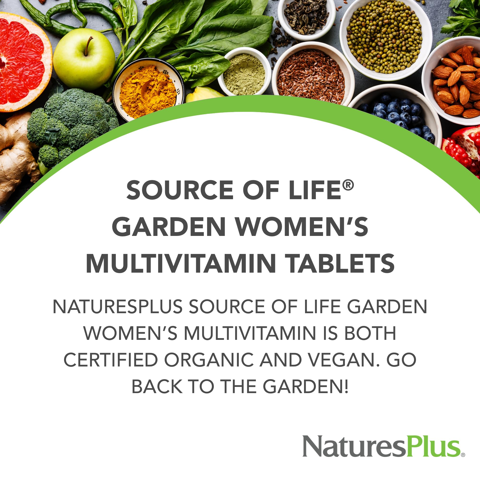 Close up of organic whole foods ingredients in the formula