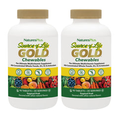 Bottle and label of NaturesPlus Source of Life Gold multivitamin