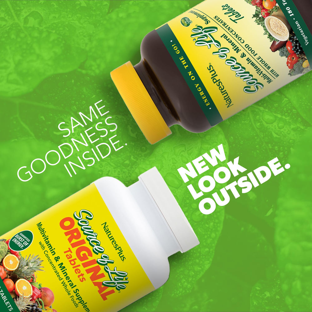 Close-up of concentrated whole foods in Source of Life ingredients for daily vitality.
