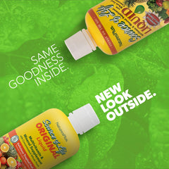 NaturesPlus Source of Life Liquid Tropical Fruit bottle packaging for on-the-go wellness.