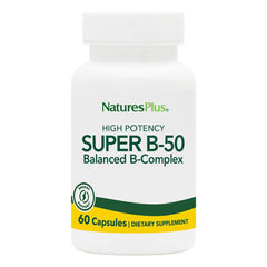 Front view of NaturesPlus Super B50-60 Vegetarian Capsules bottle