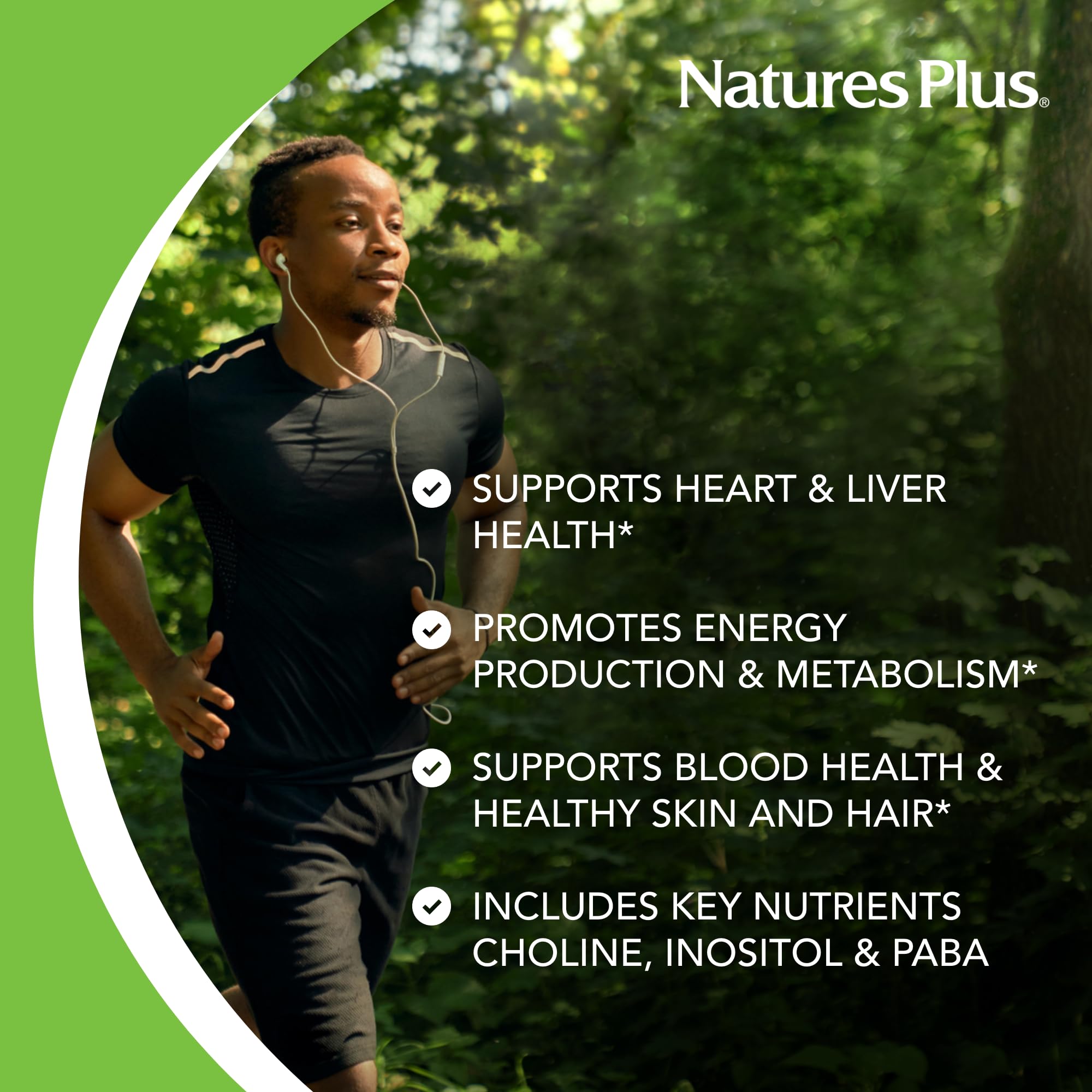 B-Complex vitamin capsules from NaturesPlus Super B50-60