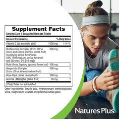 Gluten-free and allergen-free labeling on NaturesPlus Super C Complex packaging
