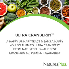 Supplement facts for Ultra Cranberry 1000mg