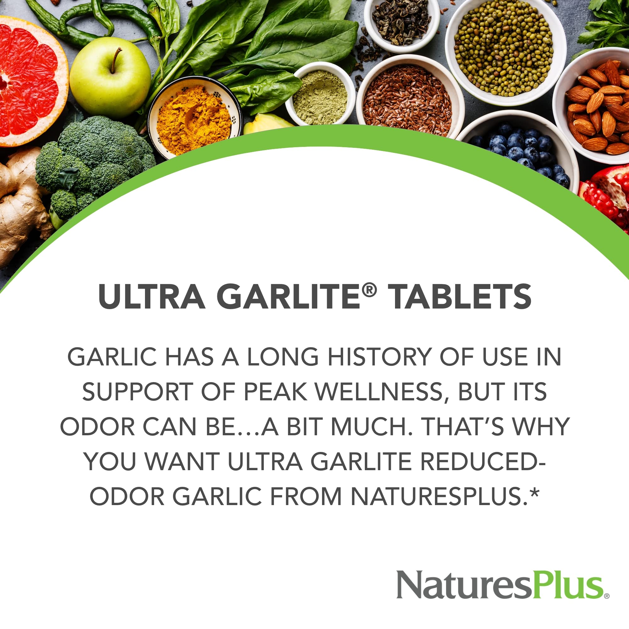 Graphic illustrating alliin/allicin potency for Ultra Garlite
