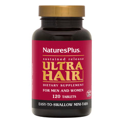 NaturesPlus Ultra Hair bottle and packaging on white background