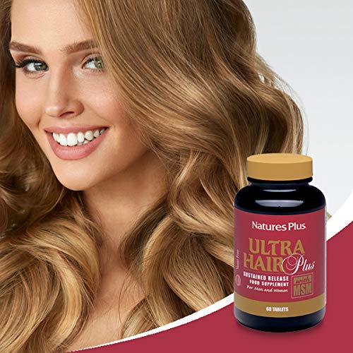 Back label showing supplement facts for Ultra Hair Plus 60 Tablets Pack of 2