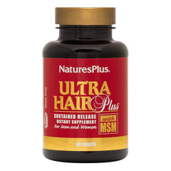 Front view of NaturesPlus Ultra Hair Plus 60 Tablets Pack of 2