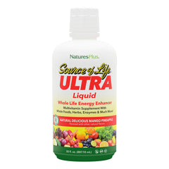 NaturesPlus Ultra Source of Life Liquid Mango Pineapple bottle