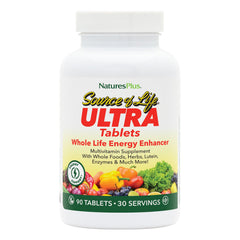NaturesPlus Ultra Source of Life Multivitamin bottle with 90 tablets